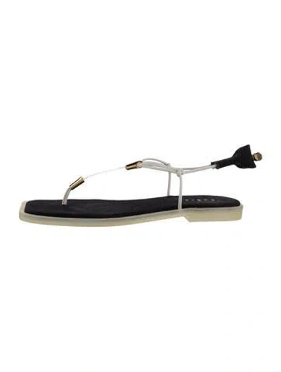 Pre-owned Tibi Suede T-strap Sandals In Blue