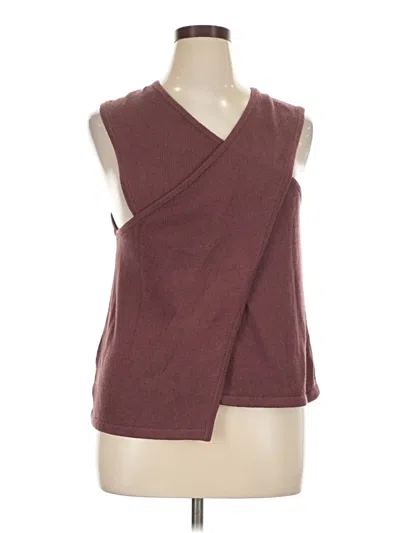 Pre-owned Tibi Sweater Vest In Burgundy