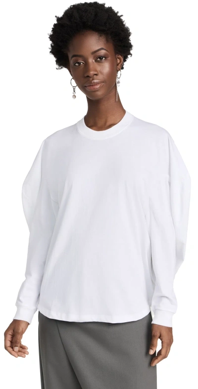 Tibi T-shirt Circular Top White