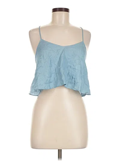 Pre-owned Tibi Tank Top Blue Halter Neckline Tops