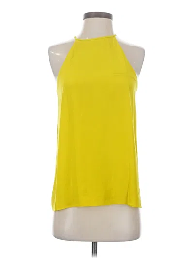 Pre-owned Tibi Tank Top Yellow Halter Neckline Tops