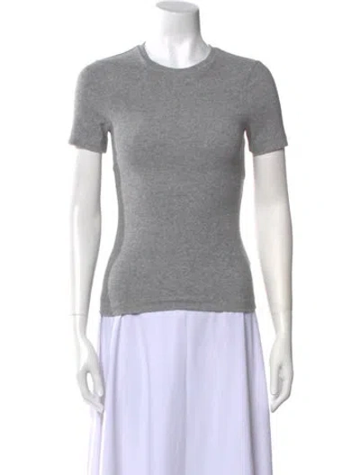 Pre-owned Tibi Terry Cloth Crew Neck T-shirt In Gray