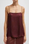 Tibi The Slip Cami In Port Wine