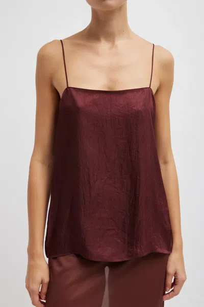 Tibi The Slip Cami In Port Wine In Red