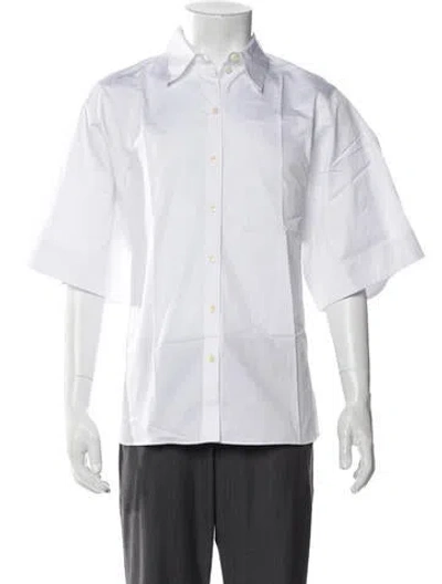 Pre-owned Tibi Three-quarter Sleeve Shirt In White