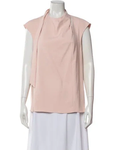 Pre-owned Tibi Tie Neck Sleeveless Top In Pink