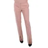 Tibi Toffee Wool-blend Cassius Suiting Slim Pants In Pink