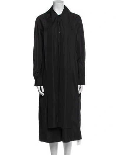 Pre-owned Tibi Trench Coat In Black
