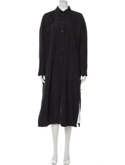 Pre-owned Tibi Trench Coat In Black