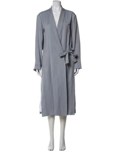 Pre-owned Tibi Trench Coat In Gray