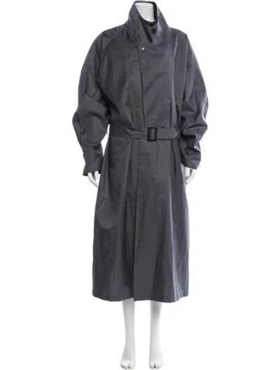 Pre-owned Tibi Trench Coat In Gray