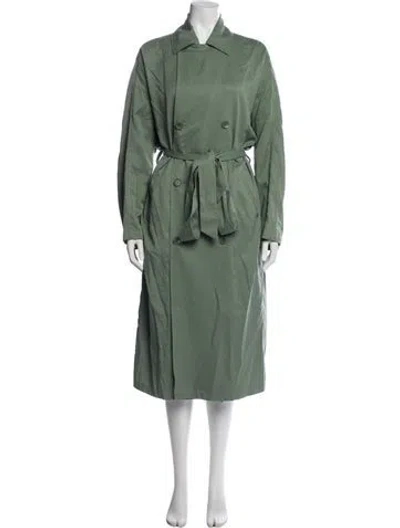 Pre-owned Tibi Trench Coat In Green