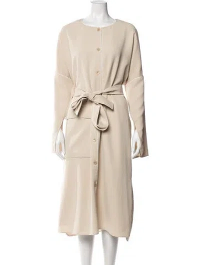 Pre-owned Tibi Trench Coat In Neutral