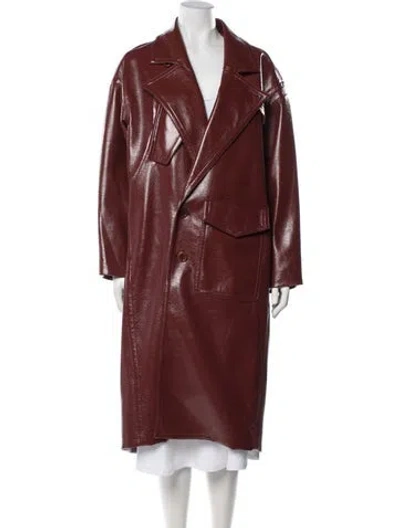 Pre-owned Tibi Trench Coat In Red