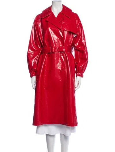 Pre-owned Tibi Trench Coat In Red
