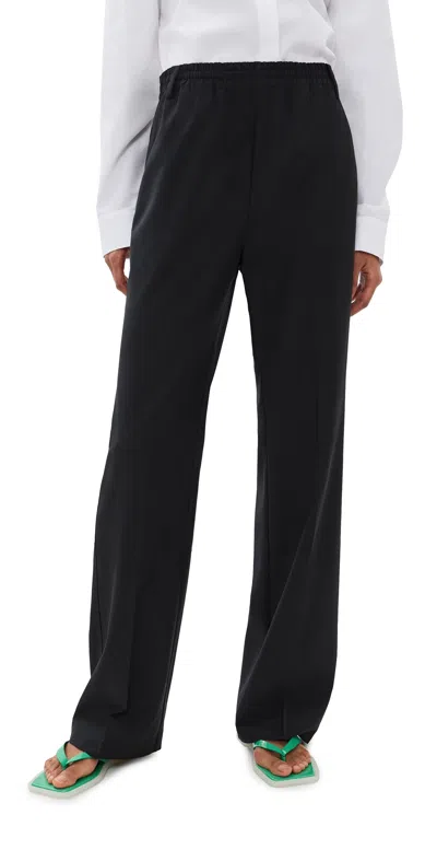 Tibi Tropical Wool Charles Trousers Black