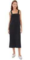 Tibi Tropical Wool Convertible Overall Skirt Black In Black