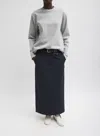 Tibi Tropical Wool Maxi Trouser Skirt In Black