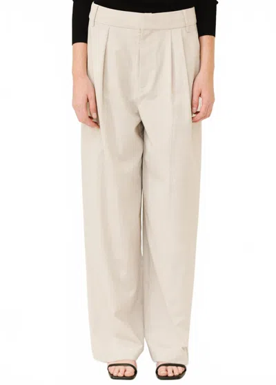 Tibi Tropical Wool Stella Pants In Oatmeal In Neutral