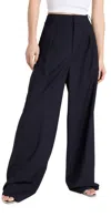 Tibi Tropical Wool Stella Pants In Navy