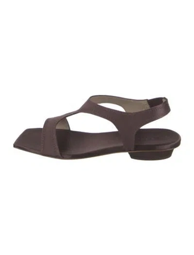 Pre-owned Tibi T-strap Sandals W/ Tags In Burgundy