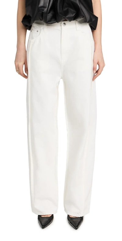 Tibi Tuck Jeans White