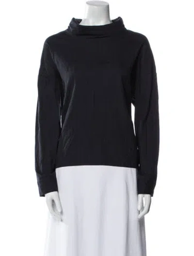 Pre-owned Tibi Turtleneck Long Sleeve Sweatshirt In Blue