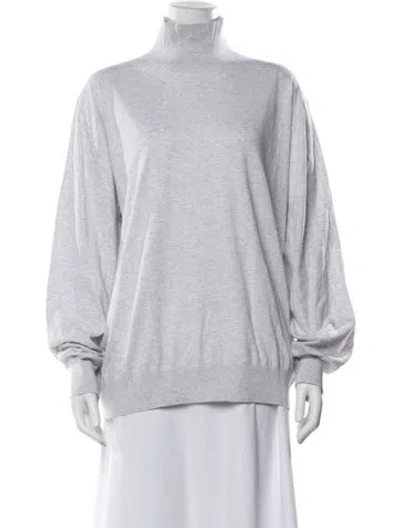 Pre-owned Tibi Turtleneck Long Sleeve Sweatshirt In Grey