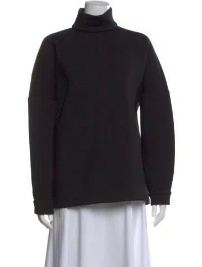 Pre-owned Tibi Turtleneck Long Sleeve Top In Black