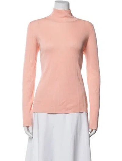 Pre-owned Tibi Turtleneck Long Sleeve Top In Pink