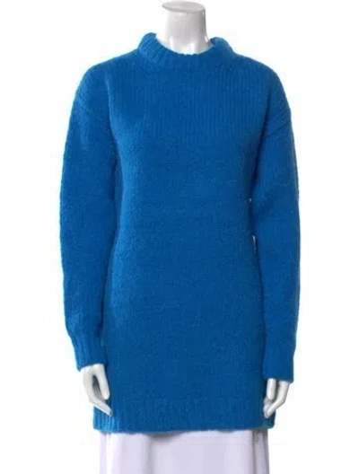 Pre-owned Tibi Turtleneck Mini Dress W/ Tags In Blue