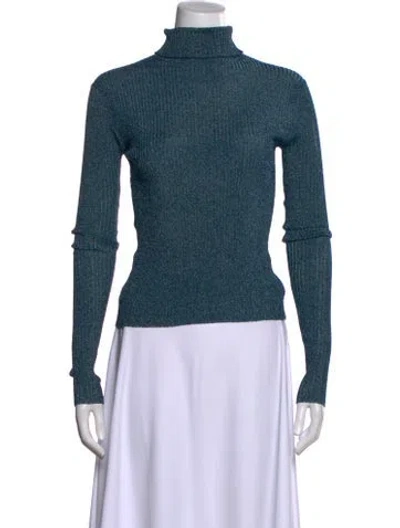 Pre-owned Tibi Turtleneck Sweater In Blue