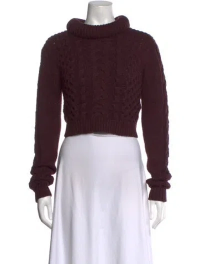 Pre-owned Tibi Turtleneck Sweater In Burgundy