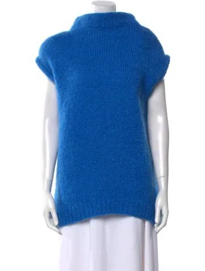 Pre-owned Tibi Turtleneck Sweater W/ Tags In Blue