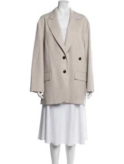 Pre-owned Tibi Tweed Pattern Blazer In Neutrals