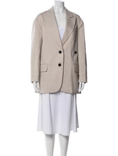 Pre-owned Tibi Tweed Pattern Blazer In Neutrals