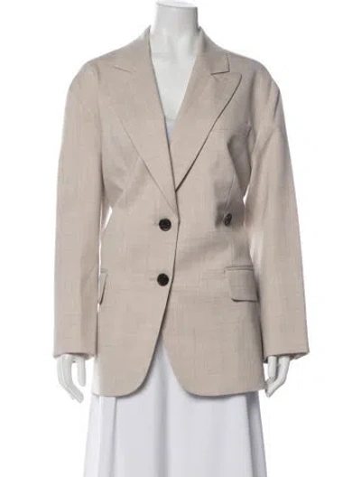 Pre-owned Tibi Tweed Pattern Blazer W/ Tags In Neutral
