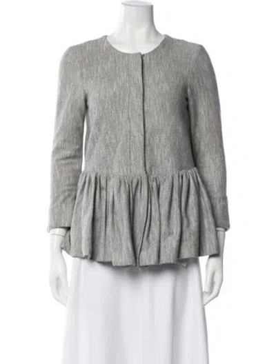 Pre-owned Tibi Tweed Pattern Jacket In Gray