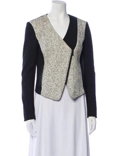 Pre-owned Tibi Tweed Pattern Jacket In Neutral
