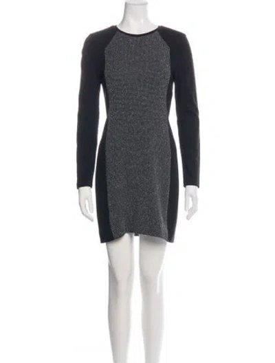 Pre-owned Tibi Tweed Pattern Knee-length Dress In Blue