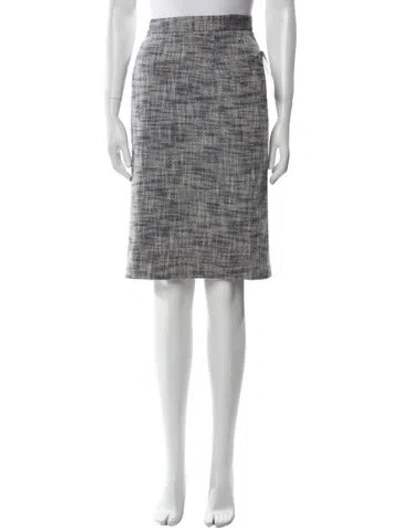 Pre-owned Tibi Tweed Pattern Knee-length Skirt In Blue