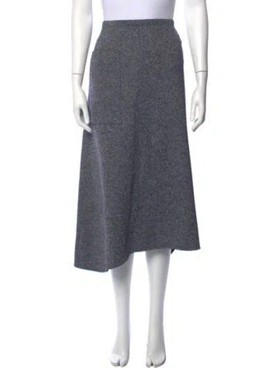 Pre-owned Tibi Tweed Pattern Midi Length Skirt In Blue
