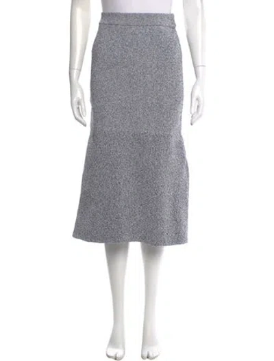 Pre-owned Tibi Tweed Pattern Midi Length Skirt In Gray