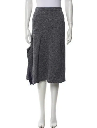 Pre-owned Tibi Tweed Pattern Midi Length Skirt W/ Tags In Blue