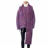 Tibi Tweedy Sweater Scarf In Blue Multi In Purple