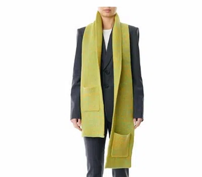 Tibi Tweedy Sweater Scarf In Green Multi