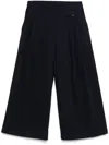 Tibi Bio Twill Triple Pleat Pants In Blue