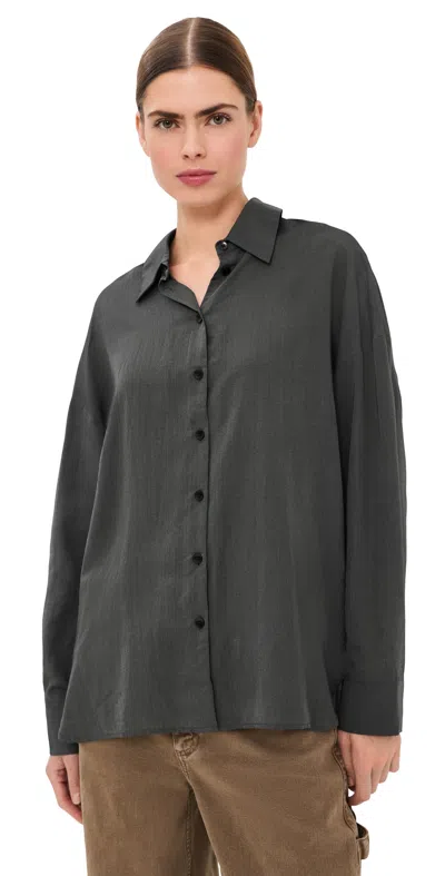 Tibi Ultra Light Oversized Shirt Black