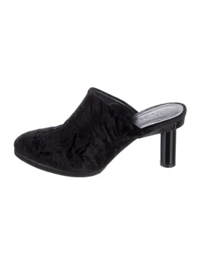 Pre-owned Tibi Velvet Mules In Black