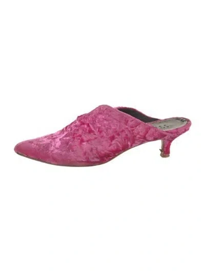 Pre-owned Tibi Velvet Mules In Pink